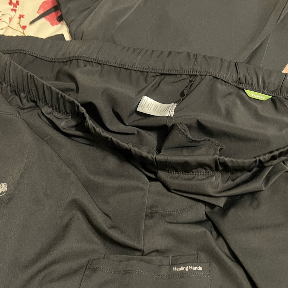 Healing Hands Black Scrub Pants